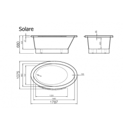 Akmens masės vonia Vispool Solare, 177x107 ovali balta 3