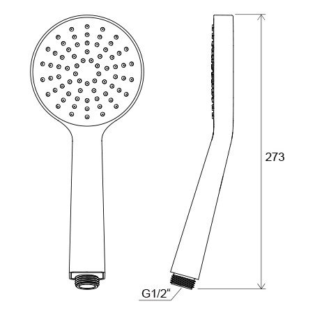 Dušo galvutė Ravak Flat, S 1 funkcijos, 100 mm, 960.00