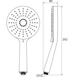 Dušo galvutė Ravak Flat, XXL 3 funkcijos, 140 mm, 961.00 3