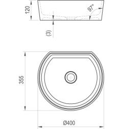 Lietas pastatomas praustuvas Ravak Moon, 1C 5