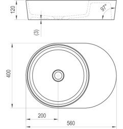 Lietas pastatomas praustuvas Ravak Moon, 2S 5