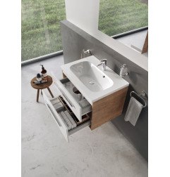 Spintelė po praustuvu Ravak SD Chrome II, 60 cm capuccino/balta 3