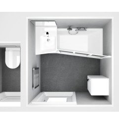 Lietas praustuvas Ravak BeHappy II, kampinis 50 cm L su persipylimu 3