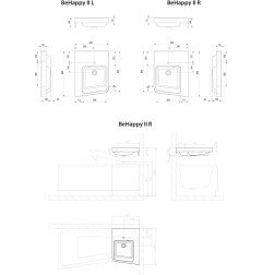 Lietas praustuvas Ravak BeHappy II, kampinis 50 cm L su persipylimu 4