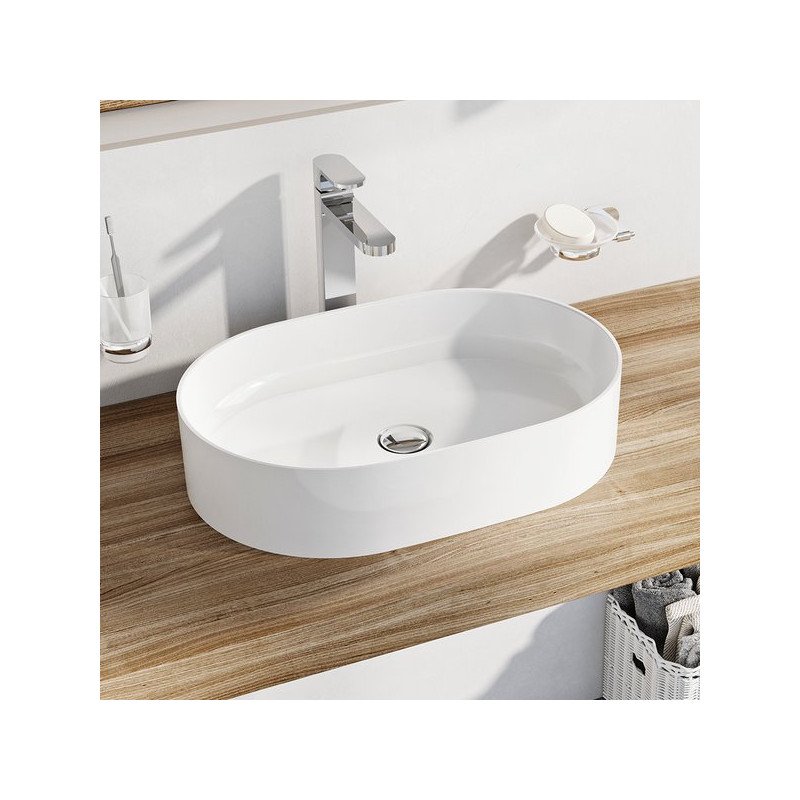 Keraminis pastatomas praustuvas Ravak Ceramic, Slim O 55 cm