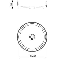 Keraminis pastatomas praustuvas Ravak Uni, Slim 40 cm 6