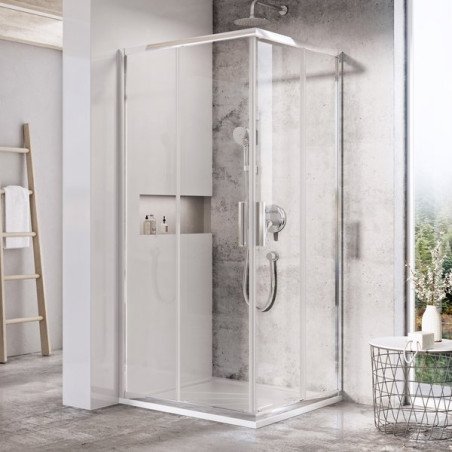 Kvadratinė dušo kabina Ravak Blix Slim, BLSRV2-80 blizgus +Transparent 1