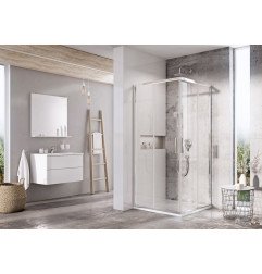 Kvadratinė dušo kabina Ravak Blix Slim, BLSRV2-80 blizgus +Transparent