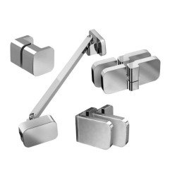 Montavimo rinkinys dušo kabinoms ir sienelėms Ravak Brilliant ir Walk-In, B SET, BSD2-R 100 chromas 1