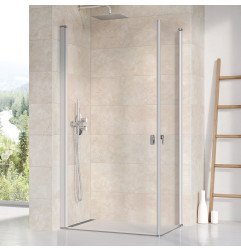 Stačiakampės dušo kabinos sienelė Ravak Chrome, CRV1-90, satinas+stiklas Transparent 1