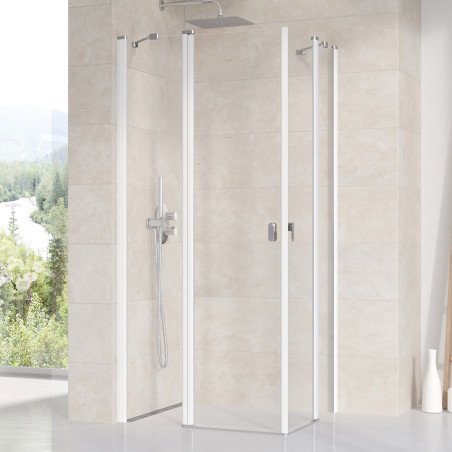 Stačiakampės dušo kabinos sienelė Ravak Chrome, CRV2-100, balta+stiklas Transparent 1