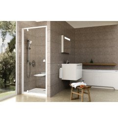 Varstomos dušo durys Ravak Pivot, PDOP1-80, balta/balta+stiklas Transparent 1