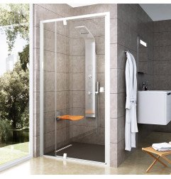 Varstomos dušo durys Ravak Pivot, PDOP2-100, balta/balta+stiklas Transparent 1