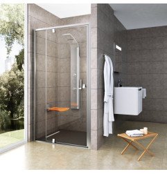 Varstomos dušo durys Ravak Pivot, PDOP2-120, satinas+stiklas Transparent 1