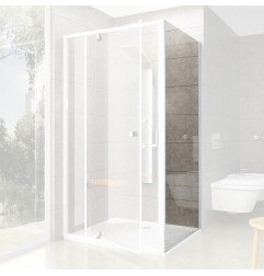 Stacionari sienelė Ravak Pivot, PPS-90, balta+stiklas Transparent 1