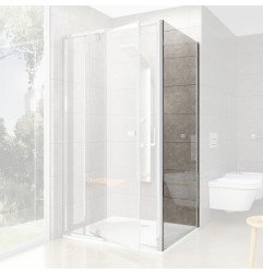 Stacionari sienelė Ravak Pivot, PPS-90, blizgi+stiklas Transparent 1