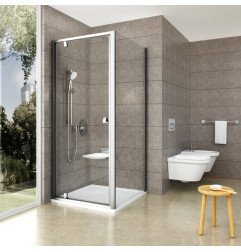 Stacionari sienelė Ravak Pivot, PPS-90, satinas+stiklas Transparent 1