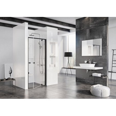 Varstomos dušo durys Ravak Pivot, PDOP1-90, juoda+Transparent 1