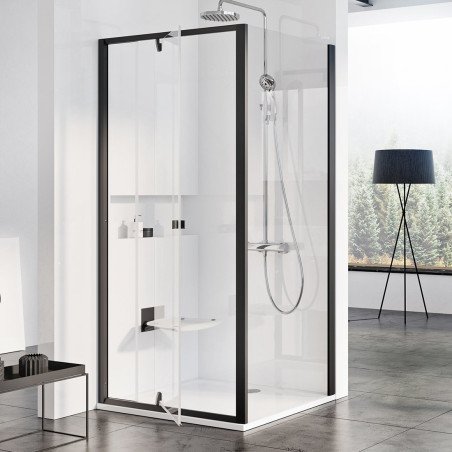 Stacionari sienelė Ravak Pivot, PPS-100, juoda+Transparent 1