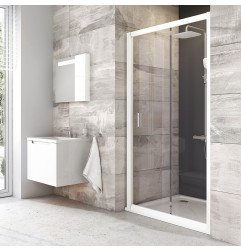 Stumdomos dušo durys Ravak Blix, BLDP2-100, balta+stiklas Transparent 1
