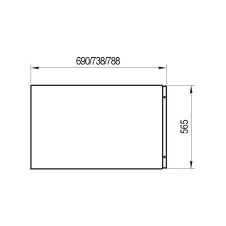 Šoninė apdailos plokštė Ravak, 70, universali su tvirtinimo komplektu