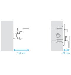 Potinkinė dėžutė Ravak R-box, RB 070.50 7