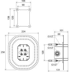 Potinkinė dėžutė Ravak R-box, RB 070.50 8