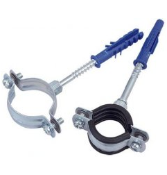 Plieninis laikiklis vamzdžiui, d50, su tarpine 1