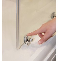 Stumdomos dušo durys Ravak Blix Slim, BLSDP2-120 blizgus +Transparent