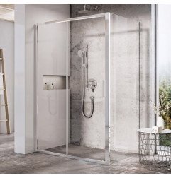 Stacionari sienelė Ravak Blix Slim, BLSPS-90 blizgus+transparent 1