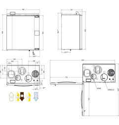 Rekuperatorius SystemAir Save, vertikalus, rotacinis, VTR 300, dešininis 3