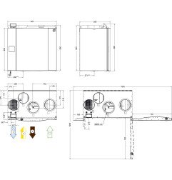 Rekuperatorius SystemAir Save, vertikalus, rotacinis, VTR 500, kairinis 3