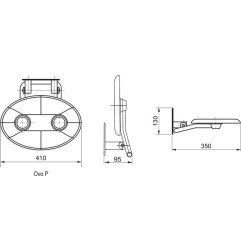 Dušo sėdynė Ravak, Ovo P II, opal