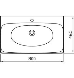 Keraminis praustuvas Ravak Balance, 800 10