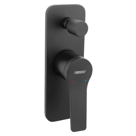 Potinkinis dušo maišytuvas Ferro Stratos, juodas, su perjungėju 1