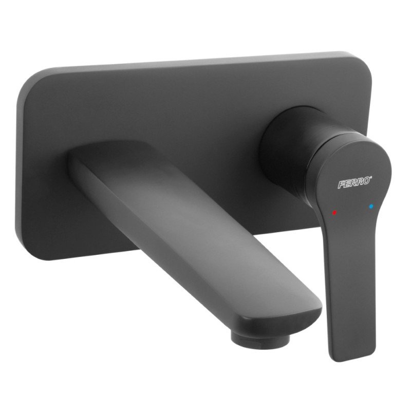 Potinkinis praustuvo maišytuvas Ferro Stratos, juodas