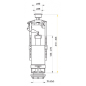 WC nuleidimo mechanizmas AlcaPlast, su Stop mechanizmu