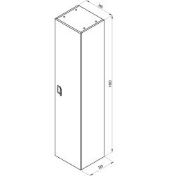 Aukšta spintelė Ravak SB Comfort, 350 balta/balta 7