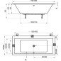 Akrilinė vonia Ravak Formy 01 Slim, 180 x 80 sniego baltumo Akrilinė vonia Ravak Formy 01 Slim, 180 x 80 sniego baltumo