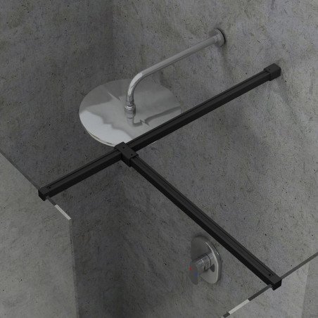 Montavimo rinkinys dušo kabinoms ir sienelėms Ravak Brilliant ir Walk-In, W SET, Uni Free/Wall juoda 1