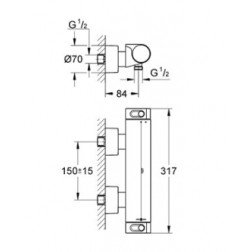 Termostatinis dušo maišytuvas Grohe, Grohtherm 2000 3