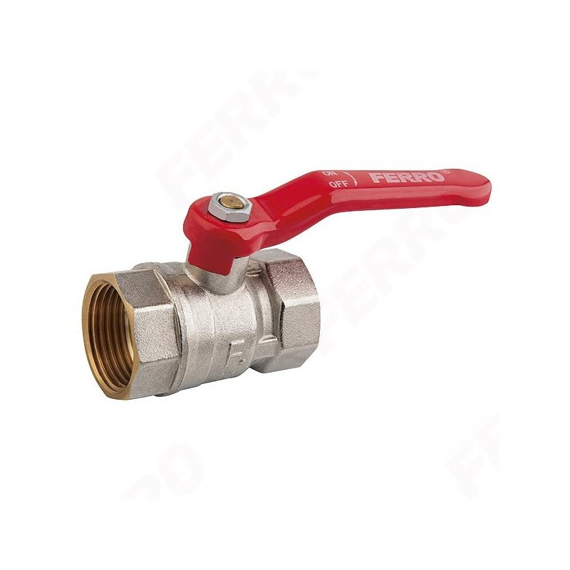 Rutulinis ventilis FERRO, d, vidus-vidus, ilga rankena, 1/2''