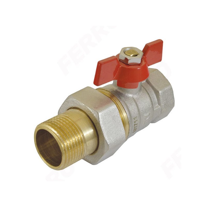 Rutulinis ventilis FERRO su sujungimu, d 3/4"