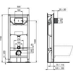 WC rėmas Ideal Standard Prosys, 120M 6/3 L 4