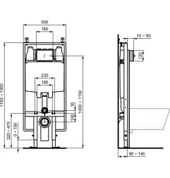 WC rėmas Ideal Standard Prosys, 80M 6/3L 4