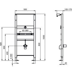 Pisuaro rėmas Ideal Standard Prosys, Basic 4