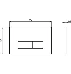 WC klavišas Ideal Standard ProSys, Mechaninis, Oleas M2, baltas 3