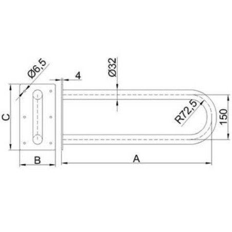 Atrama Corrado, stacionari, 800 mm, balta
