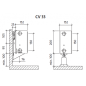 Radiatorius PURMO CV 33 200-, 1400, pajungimas apačioje (be laikiklių)