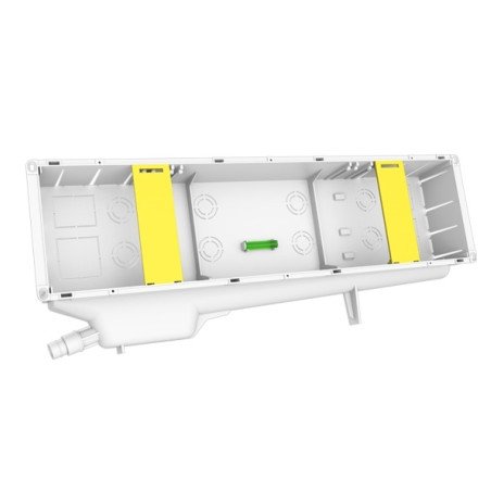 Potinkinė dėžutė kondicionieriaus vidiniam blokui Tecnosystemi, Elisyum Hydronic Elite su drenažu 528x140x67 1